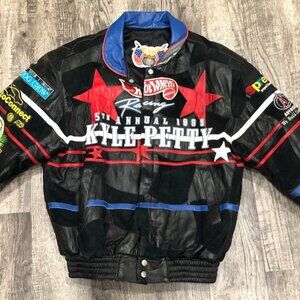 Nascar Kyle Petty 5th Annual Charity Ride 1999 Jeff Hamilton Leather Jacket RARE